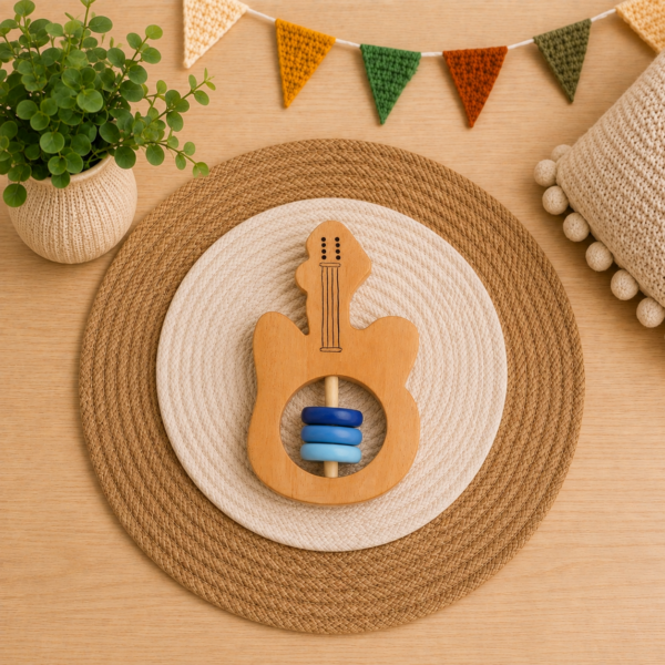 Wooden Guitar Rattle