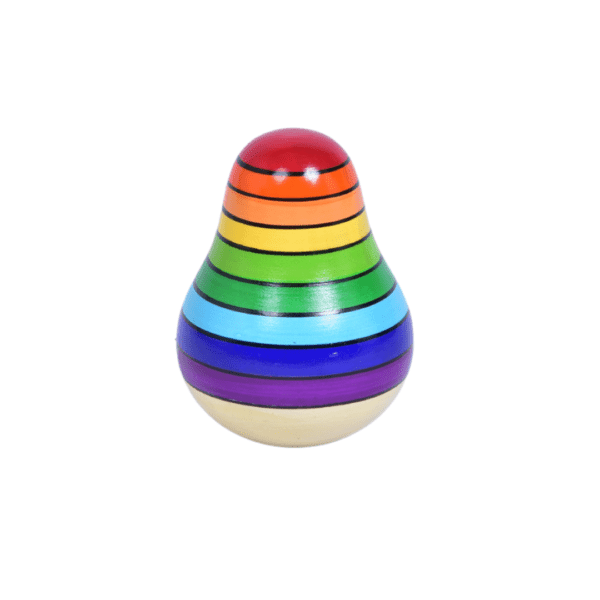 Wooden Rainbow Wobbly Toy